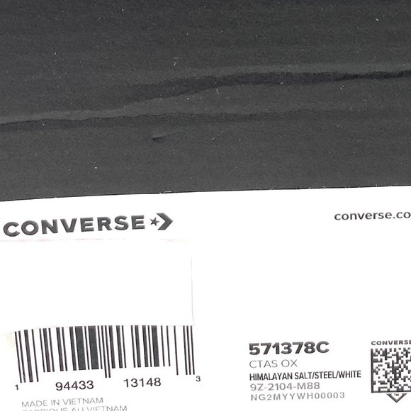 Converse CTAS OX Himalayan Salt Steel Navy Pink Low Sneaker Women's Size 571378C - Picture 8 of 8